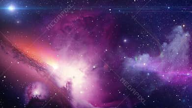 Space galaxy journey nebula universe zoom camera