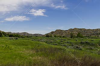 Colorful Hills Of The Badlands In North Dakota