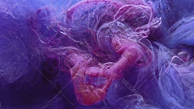 Colored fume overlay purple blue smoke mix effect