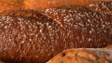 Assortments of bread, freshly baked
