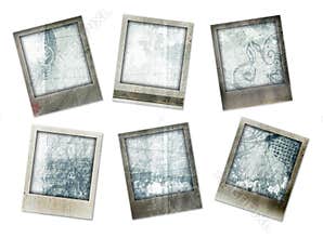 Grunge photo borders with designs