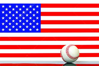 Usa flag with baseball background