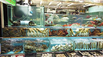 Hong Kong live Seafood Market