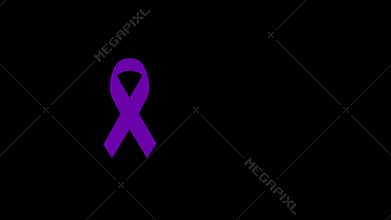 World Cancer Day - February banner on white background with lavender color ribbon . motion design, Video animation. Moving animati