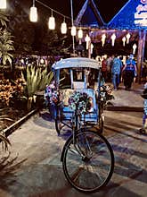 Beautifully decorated rickshaw