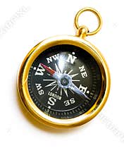 Old style brass compass