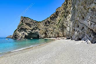 Chomi beach Paradise, a white pebble beach