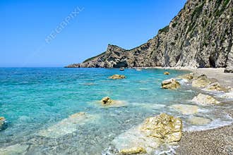 Chomi beach Paradise, Ionian Sea in the summer