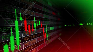 Concept of financial stagnation, recession, crisis, business crash and economic collapse