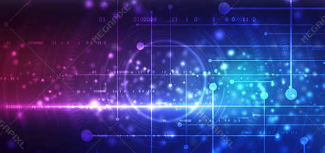 Abstract futuristic circuit board Illustration, high computer technology background