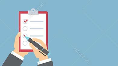 quality check flat icon animation