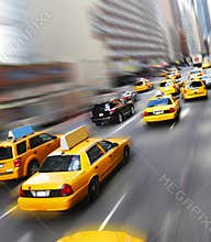 Yellow cabs in New York