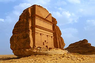 Al Ula old city , Saudi Arabia - The Nabataeans or Nabateans Civilization in Madain Saleh in Al Ula - Qasr al-Farid