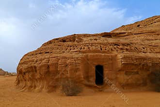 Al Ula old city , Saudi Arabia - The Nabataeans or Nabateans Civilization in Madain Saleh in Al Ula - Qasr al-Farid