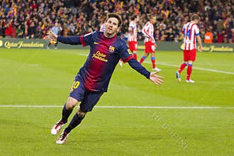 Messi celebrating a goal