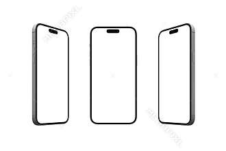 Modern smartphone showcasing in front and sides view