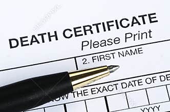 Death certificate