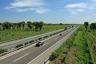 Car driving on the highway