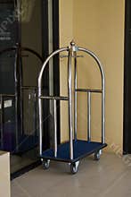 Luggage cart in a hotel
