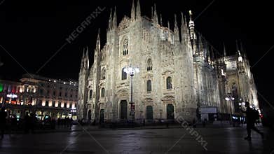 Night scenes - The cathedral of Milan, an illuminated wonder