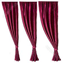 Three red curtains