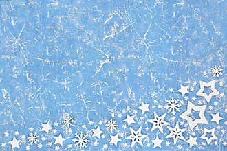 Christmas Snowflake and Star Abstract Fantasy Background