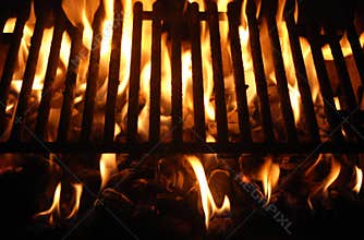 BBQ grill fire