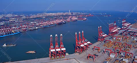 China Qingdao Port Container Terminal