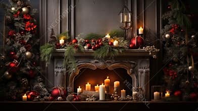 Enchanting Christmas composition, festive elements