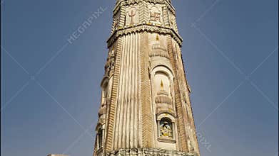 Rooftop Of An Hindi Temple With Staviska In Mandawa Rajasthan State