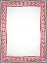 Vertical frame - cross stitch Ukrainian ornament