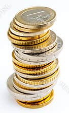 Pile of euro coins