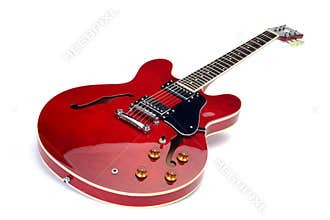 Red electric guitar