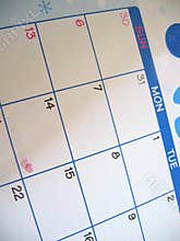 Valentines Day on calendar