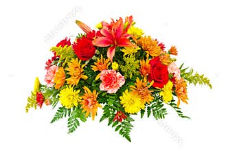 Colorful flower bouquet arrangement centerpiece