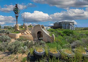 Earthship Biotecture home near Taos, New Mexico