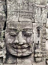 Famous face of Bayon Temple