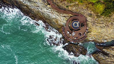 Aerial photography cliff reef bar