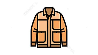 chore outerwear male color icon animation