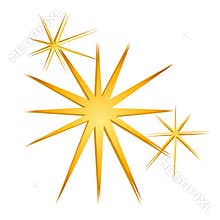 Glitter Sparkles Stars Gold