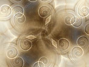 Unique Textures Spirals Brown