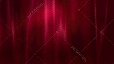 Theater red canvas curtain loop background animation with copy space