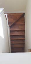 Wooden staircase inside house