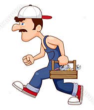 Construction Worker With tools