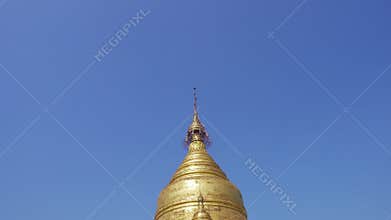 Golden pagoda in Kuthodaw temple in Mandalay