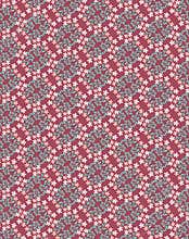 Cute spring blooms floral simple diagonal pattern in a muted faded shades Ditsy dress fabric print