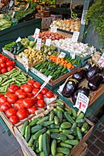 Produce market stand