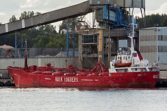 Lola 1 Loading cement at Brevik Port