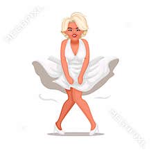 illustration of Marilyn Monroe Celebrities cartoon vector