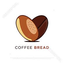 Coffee and Bread Lover logo design vector,best for food and beverages shop,cafe or restaurant logo premium vector